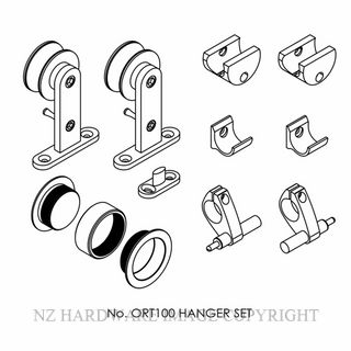 BRIO OPEN RAIL ROUND TIMBER FITTING PACK SSS MATT BLACK