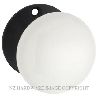 TRADCO 1000  MORTICE KNOB WHITE-BLACK ZINC