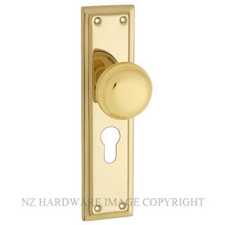 TRADCO 0981E PB RICHMOND KNOB EURO SB POLISHED BRASS