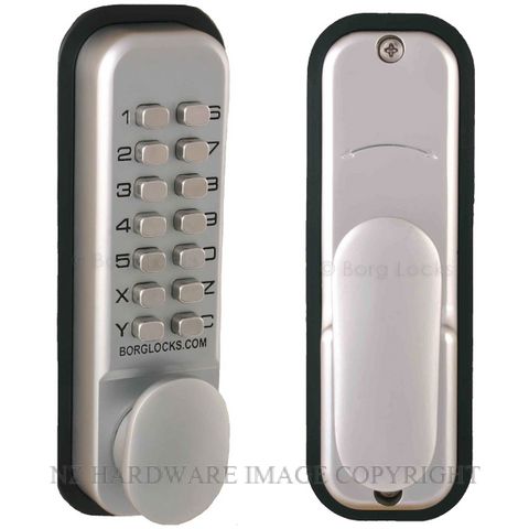 BORG BL2001SC DIGITAL LOCK SATIN CHROME