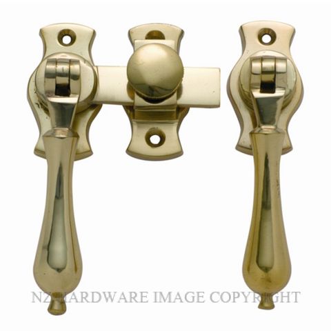 TRADCO 1170 PB FRENCH DOOR FASTENER TEARDROP POLISHED BRASS