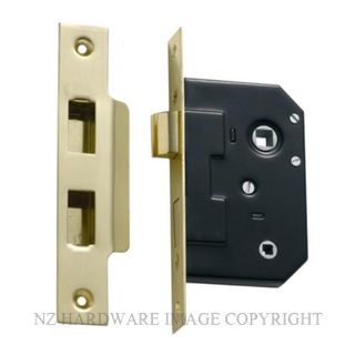 TRADCO 1135 PB PRIVACY MORTICE LOCK 44MM BACKSET POLISHED BRASS