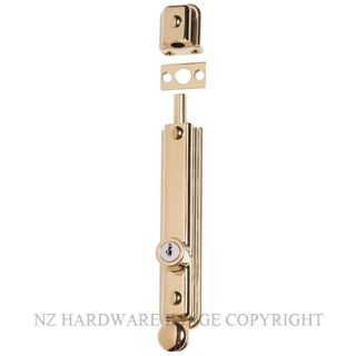 TRADCO 1335 SURFACE BOLT KEY OPERATED 150X32MM PVD ANTI TARNISH