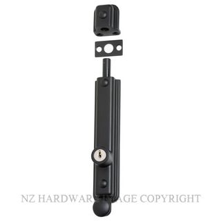 TRADCO 1339 MB SURFACE BOLT KEY OPEATED 150X32MM MATT BLACK