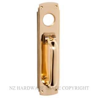 TRADCO 1297 PB DECO PULL/KNOCKER CYLINDER HOLE POLISHED BRASS