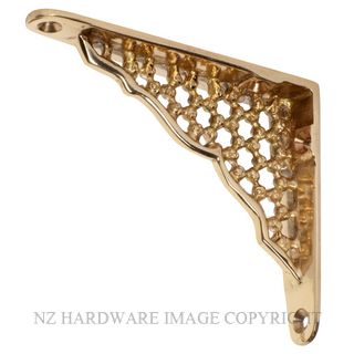 TRADCO 1543 PB SMALL SHELF BRACKET 100 X 80MM POLISHED BRASS