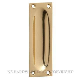 TRADCO 1568 PB FLUSH PULL 88 X 28MM POLISHED BRASS