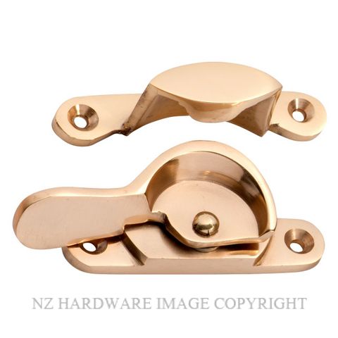 TRADCO 1614 PC SASH FASTENER NARROW POLISHED BRASS