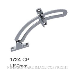 TRADCO 1724 CP QUADRANT STAY 150MM CHROME PLATE