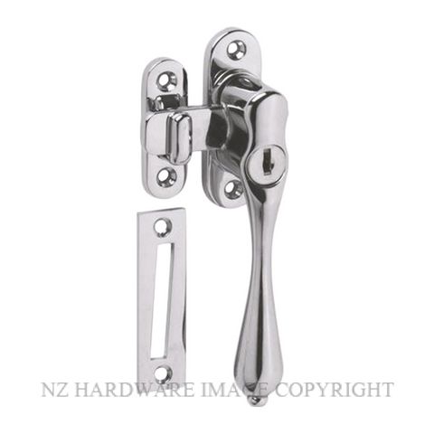 TRADCO 1777 AC CASEMENT FASTENER KEY OPERATED RH CHROME PLATE