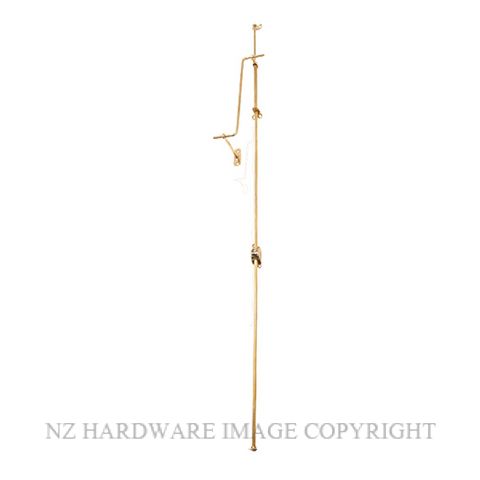 TRADCO 1784 PB FANLIGHT WINDOW OPERATOR 900MM ROD POLISHED BRASS