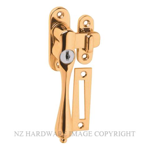 TRADCO 1770 CASEMENT FASTENER KEY OPERATED LH PVD BRASS
