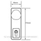 BRITON B1413KE/SE SILVER PANIC BOLT KNOB INCLUDING CYLINDER SILVER GREY