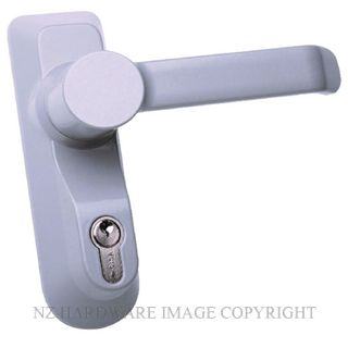 BRITON B1413LE/SE SILVER PANIC BOLT LEVER INCLUDING CYLINDER SILVER GREY