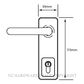 BRITON B1413LE/SE SILVER PANIC BOLT LEVER INCLUDING CYLINDER SILVER GREY