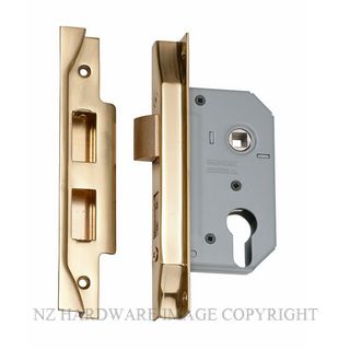 TRADCO 2148 - 2149 REBATED EURO LOCKSET POLISHED BRASS