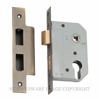 TRADCO 2152 AB 46MM EURO LOCK ANTIQUE BRASS