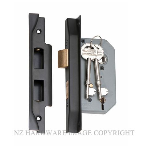 TRADCO 2162 - 2163 REBATED 5 LEVER LOCK ANTIQUE COPPER