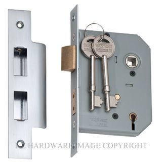 TRADCO 2174 SC 5 LEVER LOCK SATIN CHROME