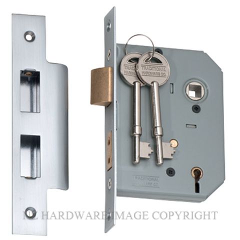 TRADCO 2174 - 2175 5 LEVER LOCK SATIN CHROME