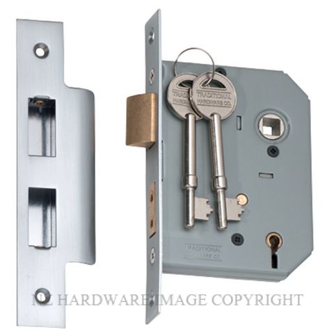 TRADCO 2174 - 2175 5 LEVER LOCK SATIN CHROME