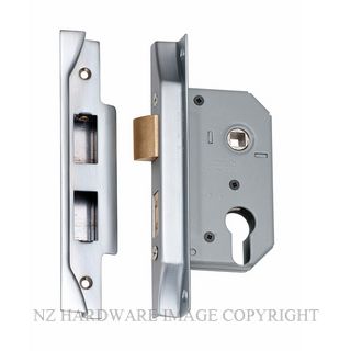 TRADCO 2180 - 2181 REBATED EURO LOCKSET SATIN CHROME