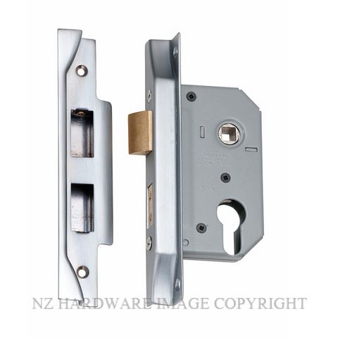 TRADCO 2180 - 2181 REBATED EURO LOCKSET SATIN CHROME