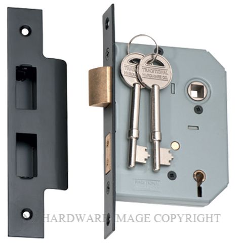 TRADCO 2182 - 2183 5 LEVER LOCK MATT BLACK