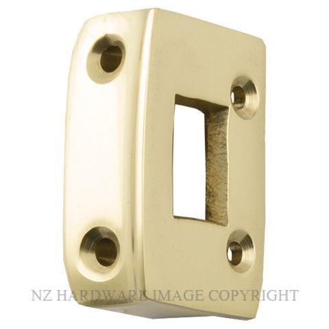 TRADCO 2065 PB BOX KEEPER SCREEN DOOR LATCH POLISHED BRASS