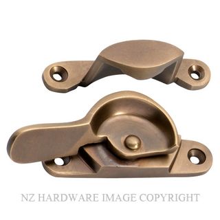 TRADCO 2283 AB SASH FASTENER NARROW ANTIQUE BRASS