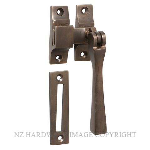 TRADCO 2296 AB CASEMENT FASTENER SQUARE ANTIQUE BRASS