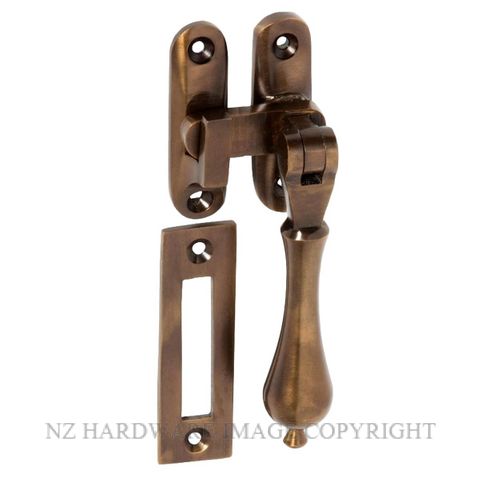 TRADCO 2311 AB CASEMENT FASTENER LONG THROW ANTIQUE BRASS