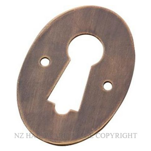 TRADCO 2209 AB DOOR ESCUTCHEON ANTIQUE BRASS