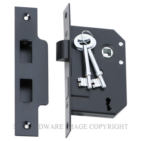 TRADCO 2260 - 2261 MORTICE LOCKS 3 LEVER MATT BLACK