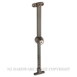 TRADCO 2280 AB TELESCOPIC STAY KEY OPERATED ANTIQUE BRASS