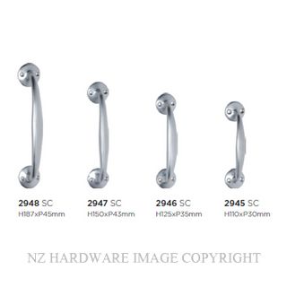 TRADCO 2945 SC TELEPHONE PULL HANDLE 110MM SATIN CHROME