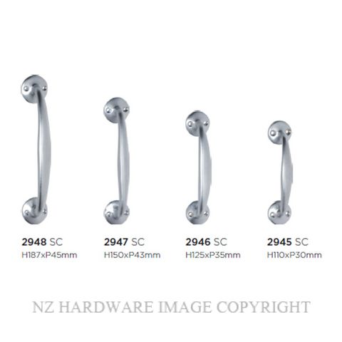 TRADCO 2945 - 2948 TELEPHONE PULL HANDLES SATIN CHROME