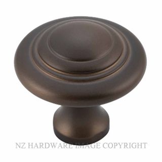 TRADCO 3050 AB CUPBOARD KNOB DOMED 25MM ANTIQUE BRASS