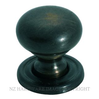 TRADCO 3250 AB CUPBOARD KNOB SB 19MM ANTIQUE BRASS