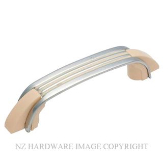 TRADCO 3107 DECO PULL HANDLE 110 X 17MM CHROME PLATE-IVORY