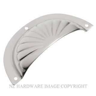 TRADCO 3136 PN DRAWER PULL FLUTED SB 97 X 40MM POLISHED NICKEL