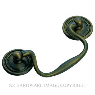 TRADCO 3455 AB SWAN NECK HANDLE 80MM ANTIQUE BRASS