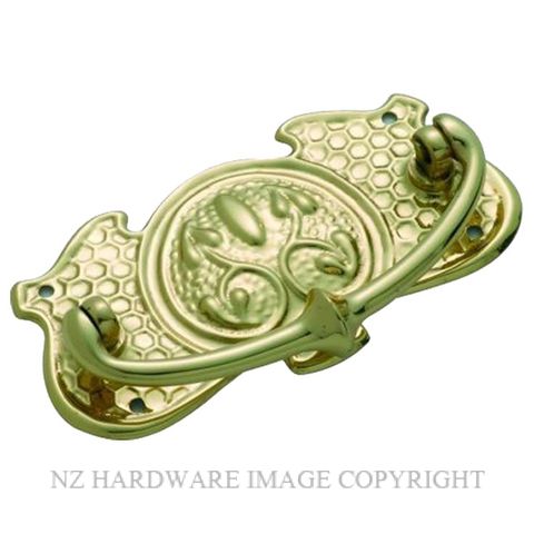 TRADCO 3391-3392 CABINET DROP HANDLES POLISHED BRASS