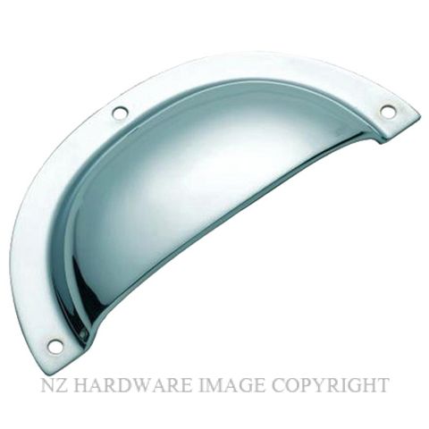 TRADCO 3581 CP DRAWER PULL PLAIN SB 97 X 40MM CHROME PLATE