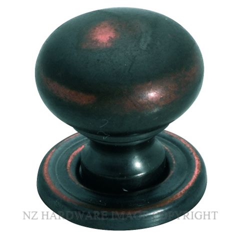 TRADCO 3654 - 3657 BRASS CUPBOARD KNOBS ANTIQUE COPPER