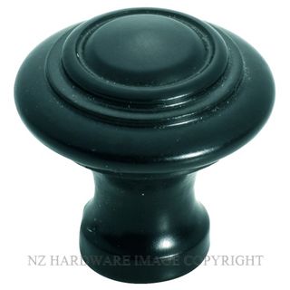 TRADCO 3687 BLK CUPBOARD KNOB CI 25MM MATT BLACK