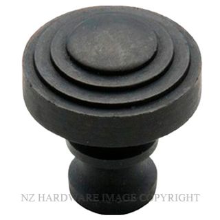 TRADCO 3700 AF CUPBOARD KNOB STEPPED CI 30MM ANTIQUE FINISH