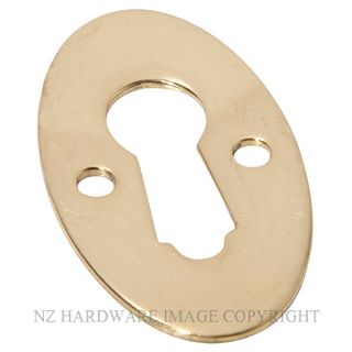 TRADCO 3819 PB OVAL ESCUTCHEON SB 16 X 28MM POLISHED BRASS