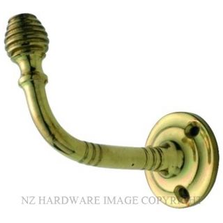 TRADCO 3905 PB REEDED TIE BACK HOOK POLISHED BRASS