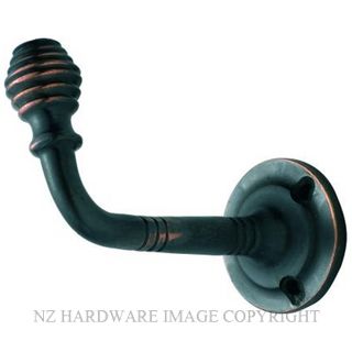 TRADCO 3915 AC REEDED TIE BACK HOOK ANTIQUE COPPER